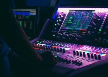 person playing the audio controller